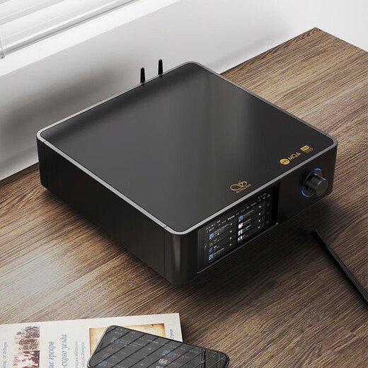Shanling SMT1.3 desktop streaming media turntable digital broadcast decoding headphone amplifier all-in-one dual-band wifi6 transmission NAS function HD touch screen SMT1.3 silver