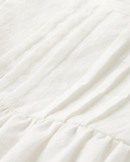 GYMBOReeGymboree Girls and Toddlers Short Sleeve Linen Top, Pure White Pure White 18-24 Months