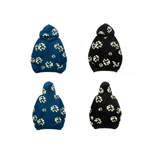 Jingpufei sudadera estampada europea y estadounidense Y2K Hip-Hop Street Men and Women Hound Exbover 3294 Pink M
