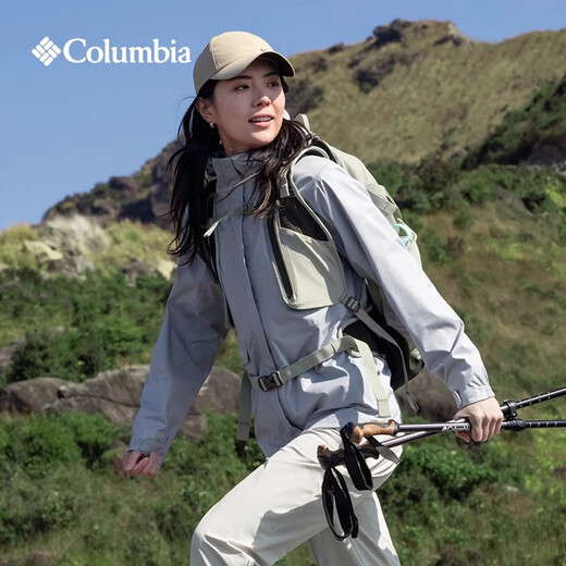 Columbia2025春夏新款哥伦比亚女子防水防风硬壳单层冲锋衣XR9429/XR3937 3937191 米色 L 165/88A