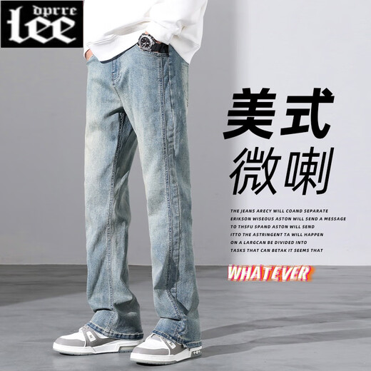Lee DPRRE American Style Flare Jeans Herrenmarke Brand High Street Lose Long Hosen 2025 Neue Frühlings- und Herbst -Freizeithosen 9901 Nostalgic Blue S