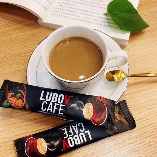 Lubov Malaysia Café à charbon importé, Cat merde Café instantané Flavour original, parfum fort, liubofei 3 en 1 Café au charbon de bois 756g 1 sac