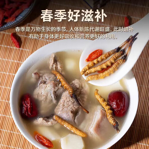 藏芝翁高海拔冬虫夏草精选头茬干虫草高端滋补礼盒送长辈送领导送客户 3根/克共100克【高端礼盒，健康品质】
