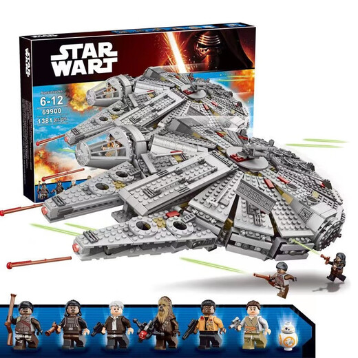 Building blocks Starship Empire Star Destroyer model Star Wars building blocks assembly toy high Millennium Falcon-1381 particles