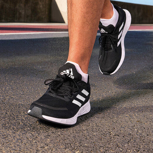阿迪达斯（adidas）跑步鞋男鞋女鞋秋冬季新款DURAMO SL低帮运动鞋轻便透气休闲鞋 JQ9716黑色/白色/深灰 38 (235mm)