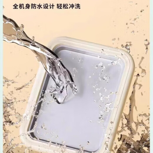 Deutsche Joghurtmaschine für Haushalt kleiner Plug-In-Eis Frittiermaschinentablett Edelstahl DIY Hausgemachte Eismaschine Kinder Mini-Eis gefrorene große Eismaschine Eisschale Matcha Grün