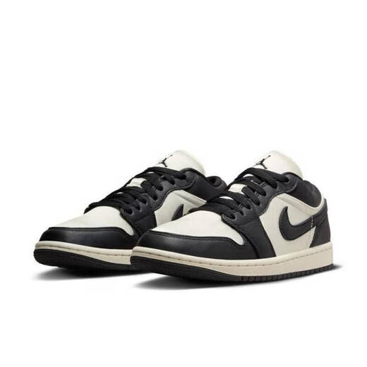 Nike (Nike) offizielles Schiffsgeschäft Air Jordan AJ1 Low Damenschuhe, niedrigem, atmungsaktiven Casual Sports-Resistenten Basketballschuhe FB9893-101 (Schwarz-Weiß-Panda) 38.5