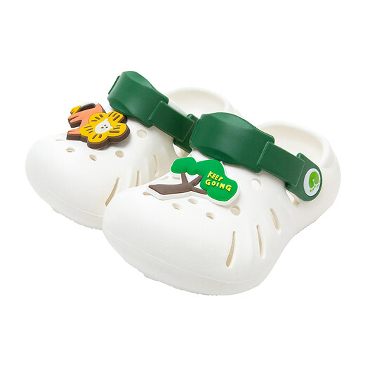 MINIBALA [Chaussures de trou] Minibara Boys and Girls Lightweight Elastic Using-Resistant Anti-Slip Sandales Dry Sandales Trace Tone Blanc Ton 00311 31