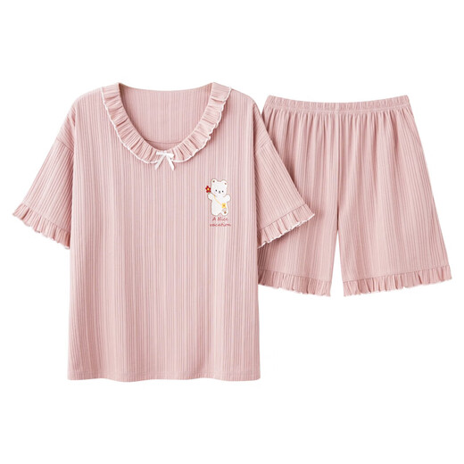 Pajamas, coton pur pour femmes, shorts d'été, shorts, peut être porté à l'extérieur, mignon de vêtements pour la maison étudiante de jeunes dames 6636 2xl