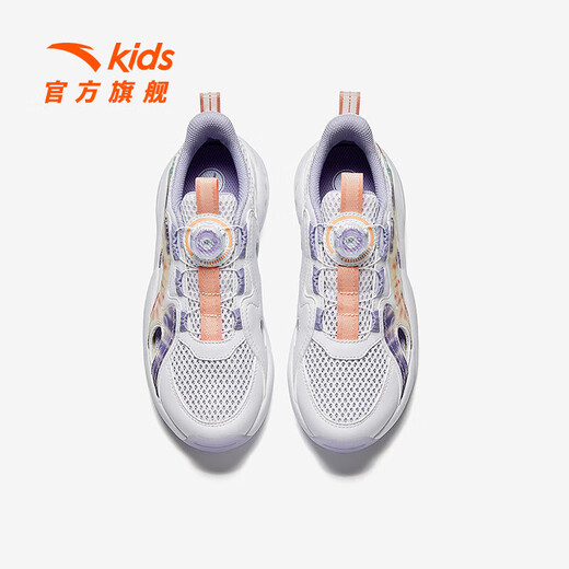 ANTA Children's Sandals Girls' Shoes 2025 Summer New Overbearing Frame Shoes Sports Shoes Baotou Beach Sandals Girls White/Yangxu Purple-6 33