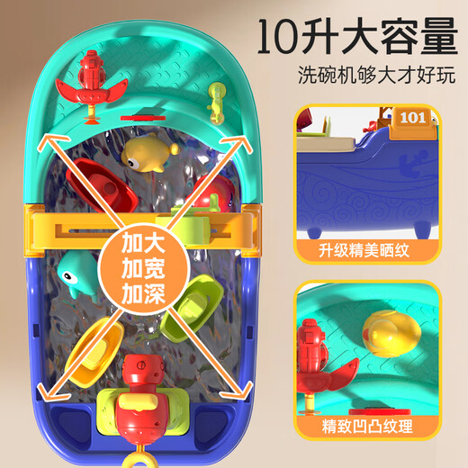 爸爸妈妈儿童玩水玩具洗碗机水上乐园厨房电动戏水钓鱼玩具女孩生日礼物