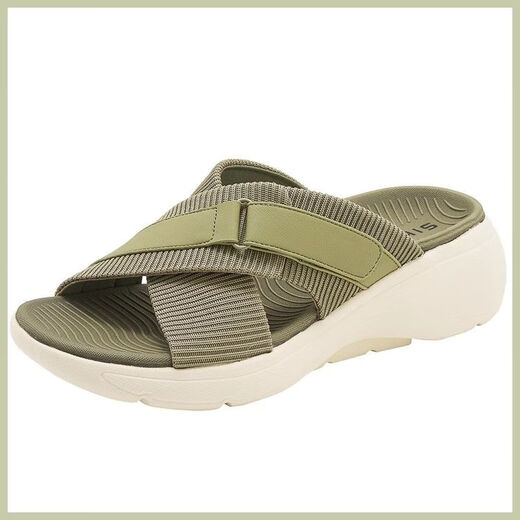 Markenausschnitten Clearance Spezielle Lederschuhe für Frauen im Sommer Outdoor Mutter Sandalen 2025 Neue Sandalen im britischen Stil Grün Softer Sohle 37 Standardcode