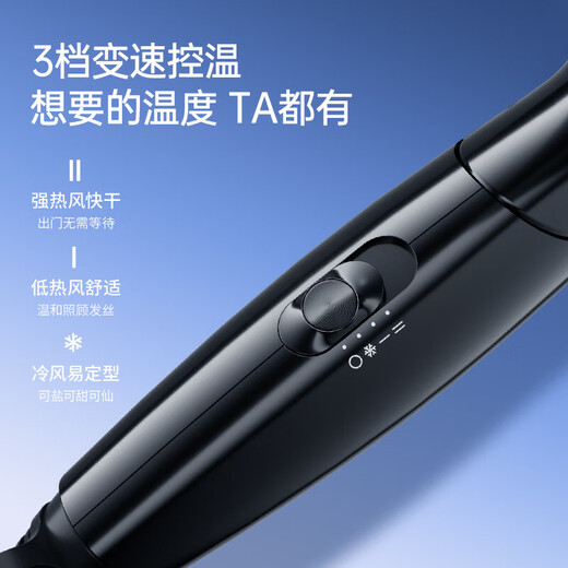 飞科（FLYCO）电吹风家用大功率吹风筒负离子吹风机冷热风酒店理发店发廊FH6101 FH6231   2000W可折叠低调黑