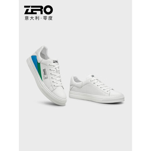 Zéro degré [chaussures, offre spéciale de taille brisée] Chaussures pour hommes ZRO, cuir authentique à la mode, couleur cassée, sélection de style cassé White S13919 44