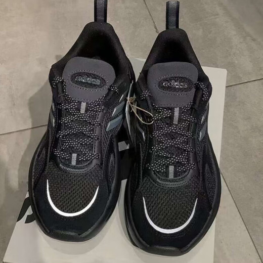 Adidas men's shoes women's shoes 2025 new spring sports shoes OZWAVE 2.0 bobo shoes cushioning running shoes casual JI1585 black 36