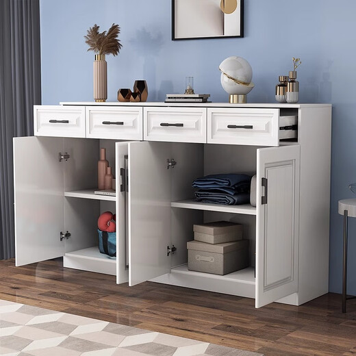 Chu Carpenter solid wood balcony cabinet storage cabinet sun protection shoe cabinet large capacity drawer storage storage cabinet bay window cabinet European style customization solid wood 80*40*100 two doors and two drawers