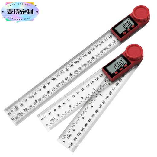Two-in-one transparent digital display angle ruler, protractor, digital display caliper, transparent vernier caliper, level ruler, 0-200 digital display angle ruler