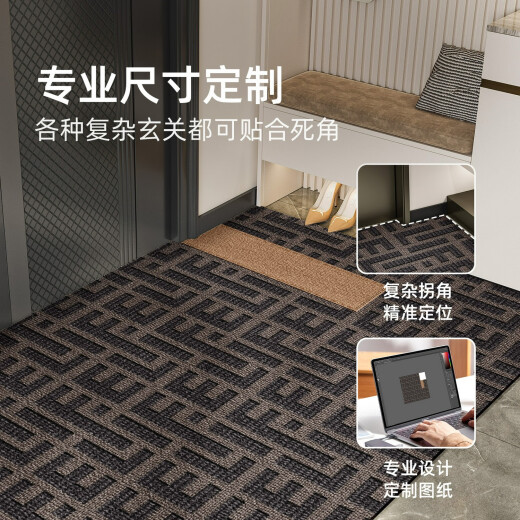 Tapis de sol du ménage 2025 NOUVEAU STYLE Tapis épaissi à la porte d'entrée pour le ménage Stress résistant Mat extérieur Danyao-16859 140 cm * 200 cm Garantie de mise à niveau épaissie