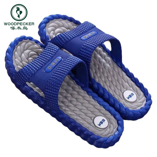 Zapatillas para hombres de pájaros carpinteros en verano, baño de baño suave de baño, baño, baño plano de baño, sandalias de pareja para mujeres 9859 [Naranja negra] 36-37 (adecuado para 35-36 desgaste)