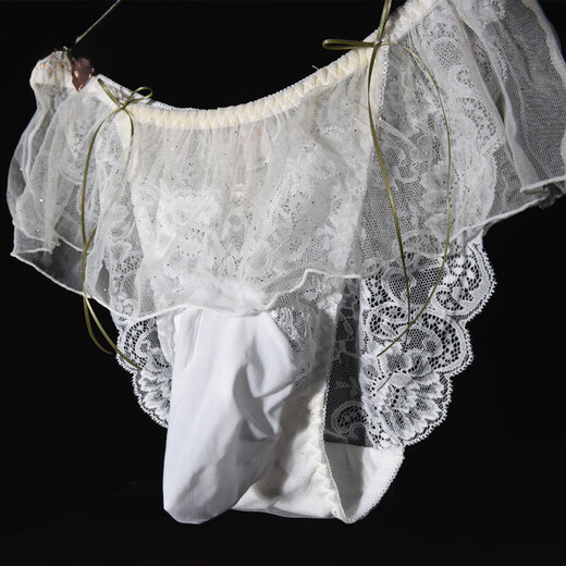 Zi Jia Fubing Seide-Sensing Unterwäsche Herrendreieck Herren transparent sexy atmungsaktives Tanga-Sommer Japanische Spitze Unterwäsche Lila One Size Fetloy Öffnung