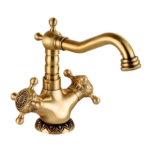 Salle de bain antique chaude et froide deux en un robinet lavabo bassin lavabo bassin européen bassin bassin bassin robinet CA-9901-bas de style robinet chaud et froid cuivre complet