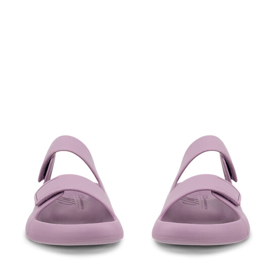 
ECCO Aibu casual slippers for men and women 2024 thick sole strap slippers Velcro sports trail Como 524104 Purple-11981 41
