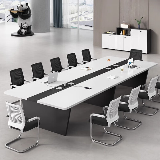 Conference room conference table long table simple modern table small training table and chair long workbench office combination regular version without socket 2.0*1.0 meter conference table