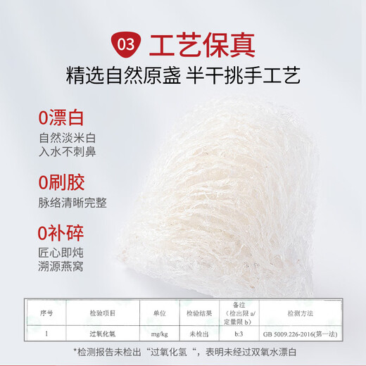 Fangjiapu Bird's Nest Boad Box 50g Agave Tongue Gate, Nid d'oiseau séché cuit sans trempage, cadeau cadeau pour les parents, femmes enceintes, femmes, boîte cadeau nourrissante