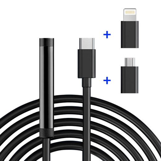 Zhuo Chuangfu Endoscope Camera Car Water Pipe Repair HD Direct Connect Camera Mobile Industrial Pipe Detector 8.8MM Apple Android Direct Connect-2 Meter Hard Wire