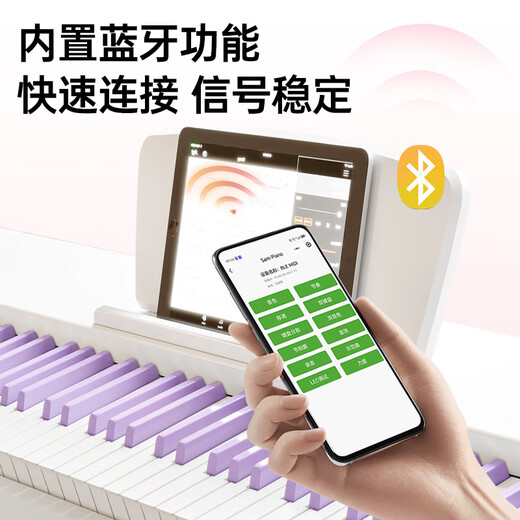 贝多辰88重锤键电钢琴棕色成人儿童电子钢琴初学入门智能十级考级用琴 旗舰级+88重锤键+3踏 标配+礼包+U架