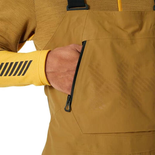 Helly Hansen男士防水透气休闲工装背带裤环保科技修身户外滑雪裤 Yellow L