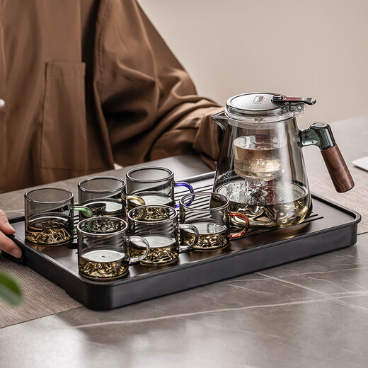 Tasse de pangdonglai de qualité tasse fluide de noix en bois séparation de thé en verre à la chaleur Thé à thé de fabrication <