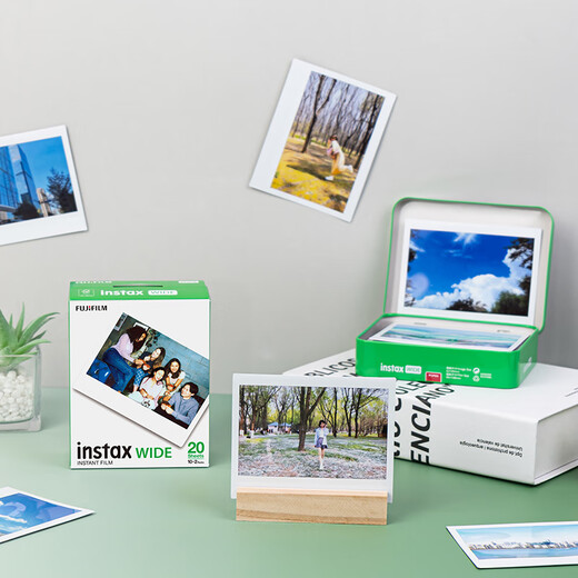 Fuji new instax instant wide300/wide400 wide format photo paper link wide photo camera film package B wide 20 photo paper set + photo album + refrigerator magnet