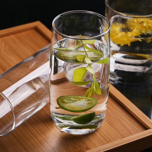 The cat is used for the household glass of French bow and arrow heat-resistant transparent water cup brewing tea cup drinking water cup entertaining green tea cup milk cup LB short 6 pack 200ml-13791