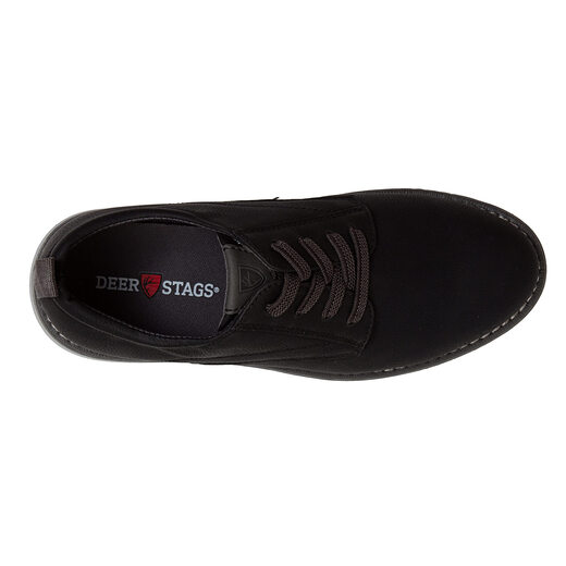 Deer Stags Children's Formal Oxford Shoes Boys' College Style Lace-Up Comfortable Leather Shoes Formal Occasions Black/Charcoal 5 Big Kid