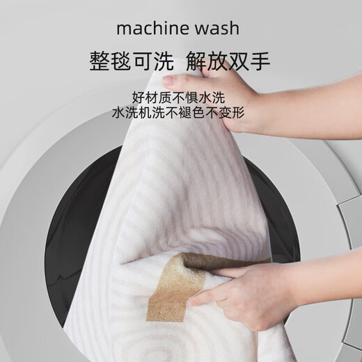 Teppich Schlafzimmer Nachtte Teppich leichte Luxus luxuriöses Haus Wohnzimmer Couchtisch Decke Maschine Wäsche Badezimmer Bodenmatte Qingyun-13786 120x240 cm