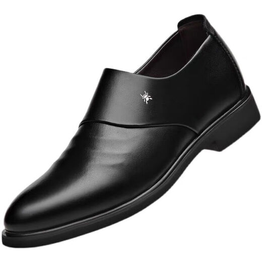 Zapatos para hombres de Spider King Nuevo estilo para hombres zapatos de cuero casuales formales de cuero en zapatos de boda 6189 New Black Z 39