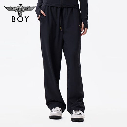 BOY LONDON春夏男女同款抑菌高街黑色休闲潮牌针织长裤N15902 黑色 S