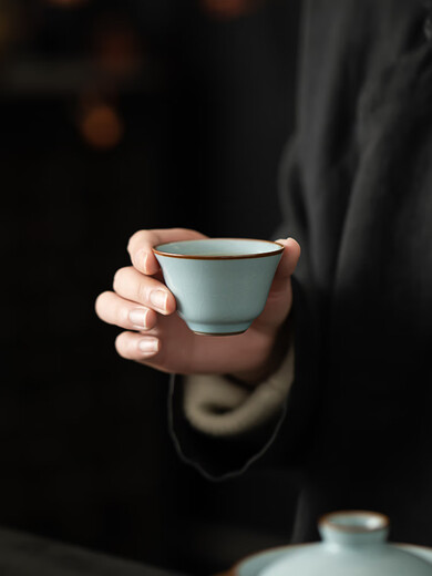 唐丰（TANGFENG）唐丰高端石瓢泡茶壶茶具套装家用大师汝窑功夫茶杯一整套礼品送礼 (宋蕴)西子石瓢壶套组1098 12头