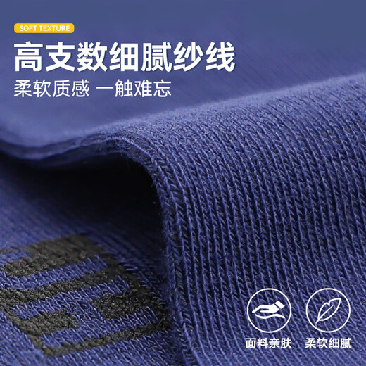 Jihua Ruitong socks, military-style winter socks, wear-resistant, sweat-absorbent mid-calf socks, Lingqi socks, breathable, quick-drying, men's military training socks, hiking socks, 10 pairs - navy blue - winter socks (5A anti-odor style)