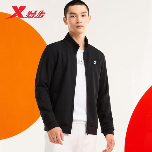 Xtep stand collar sports coat jacket men's knitted cardigan top sweatshirt casual sportswear autumn and winter