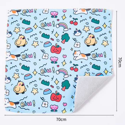 Lanswood cat cloth cat fixation artifact nail clipper bag cat cloth cat wrapping cloth bag cat magic cloth 100-stick cloth blue large size 70*70cm 20Jin Jin is equal to 0.5 kg