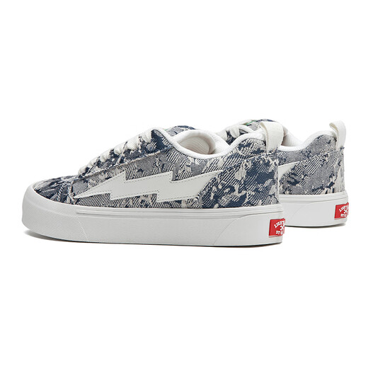Lightning x Storm Picasso Paintings Créé conjointement par Lightning Men and Women's Shoes Revenge Storm Little Pread Pain Chaussures Saute Couple Skateboard Chaussures LS-699 Starry Sky Blue 42