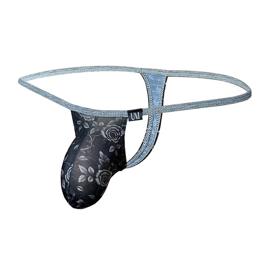 Aoineas farblose sexy gedruckte Männer Tanga-Hosen dünne Taillenbeutel Bulge Bulge Bulge Pure T Hosen Low Taille Jungen Unterwäsche Himmelblau XL2 Fuß 4-2 Fuß 6135jin [Jin entspricht 0,5 kg] -155jin [Jin gleich 0,5 kg] Alle Größe alle Größe