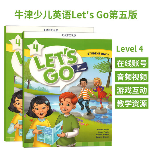 【原版进口】 牛津少儿英语 第五版let's go Begin级123456级别别学生 课本+练习册+线上账号小学英语letsg 第五版 4级别（课本+练习册）