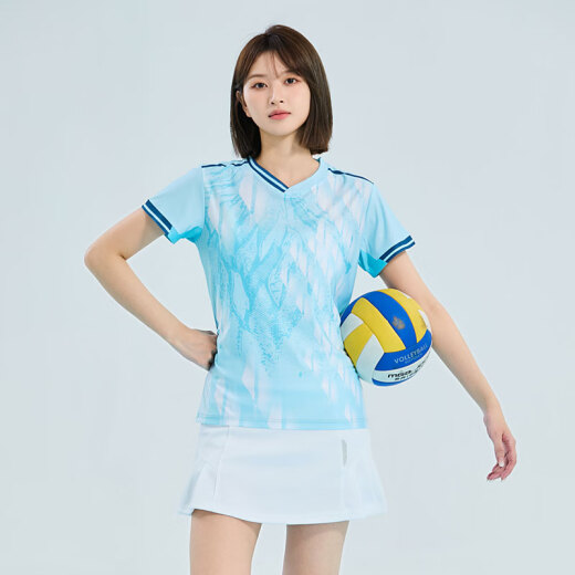 凯日虎2025新款排球服定制团队服男女款专业气排球衣运动比赛训练服套装 G723A男白色上衣+201黑裤 M