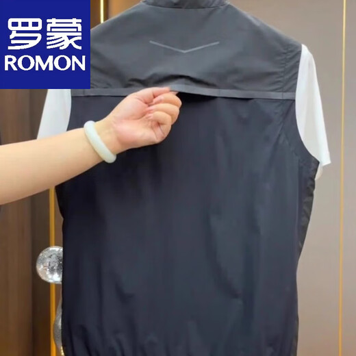 
Romont Garment Summer Men's Zipper Cardigan Business Casual 2025 New Light Sleeveless Top Fashion Stand Collar Vest Dark Gray 2XL [150-170Jin[Jin equals 0.5 kg]]