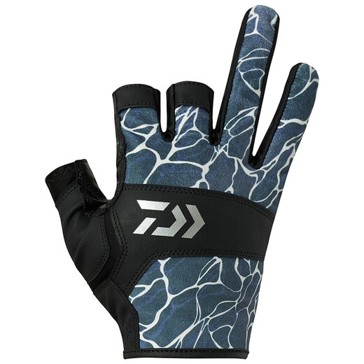DAIWA Spring/Summer 25 DG-8025/8125 3/5 Finger Lure Fishing Gloves Stretch Outdoor Yudong Gloves DG-8125 5 Fingers Tide Blue L