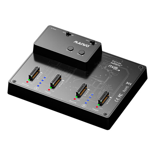 麦沃（MAIWO） M.2 NVMe/AHCI固态硬盘盒拷贝机 Type-C外置笔记本台式固态硬盘读取盒 M.2 NVMe/SATA硬盘对拷机 【工业级】双排NVMe硬盘拷贝机-K3015P2