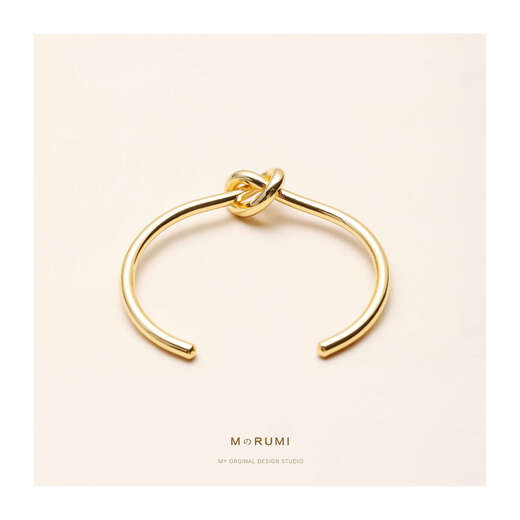 Chi Xing's epilogue celi style ins simple temperament cool style internet celebrity pure copper plated 18K gold knotted bracelet for women